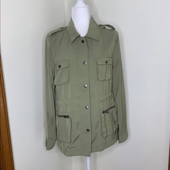 (SOLD) Olive Green Utility Jacket - Picture 6 of 8